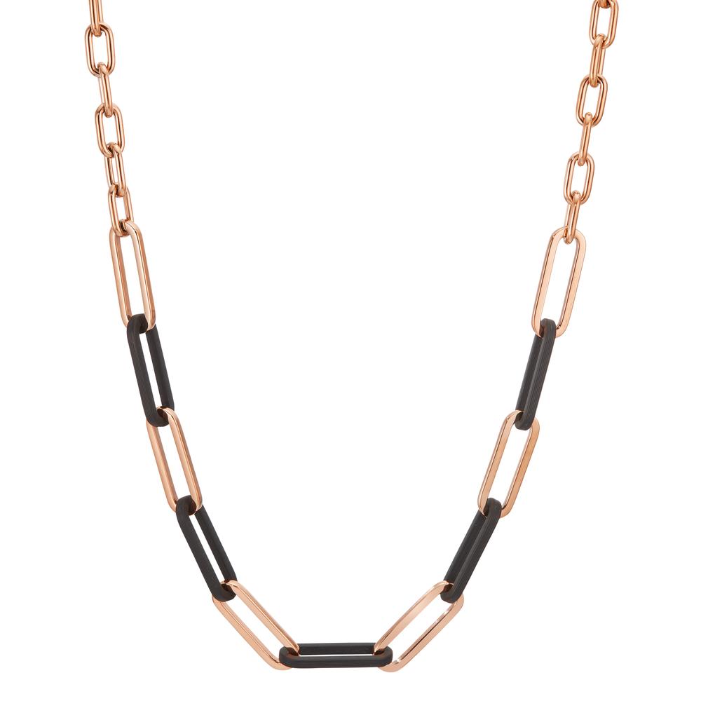 Collier Roestvrijstaal, Carbon Rosé IP-gecoat 42-45 cm