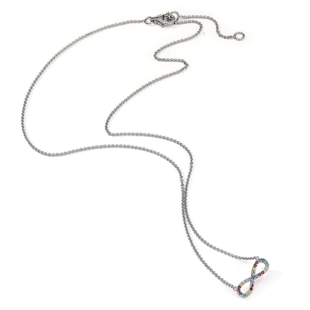 Collier Zilver Gerhodineerd Oneindigheid 42-45 cm