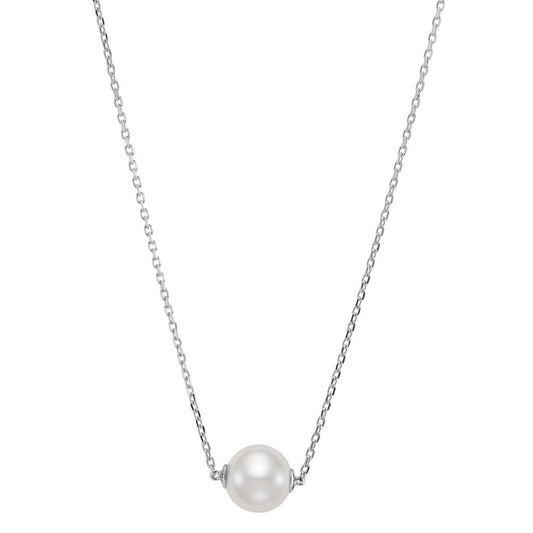 Collier Zilver Gerhodineerd zoetwater Parel 40-43 cm