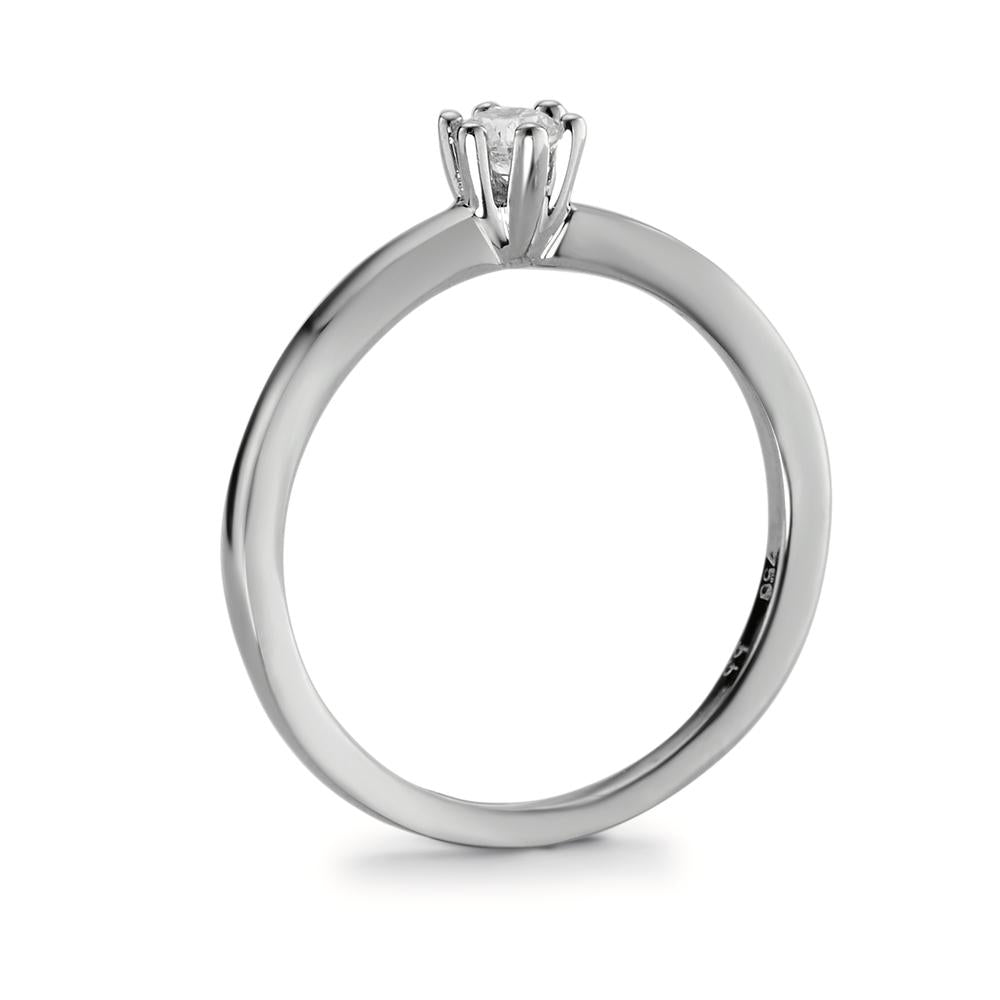 Solitaire ring 950 Platina Diamant 0.15 ct, w-si