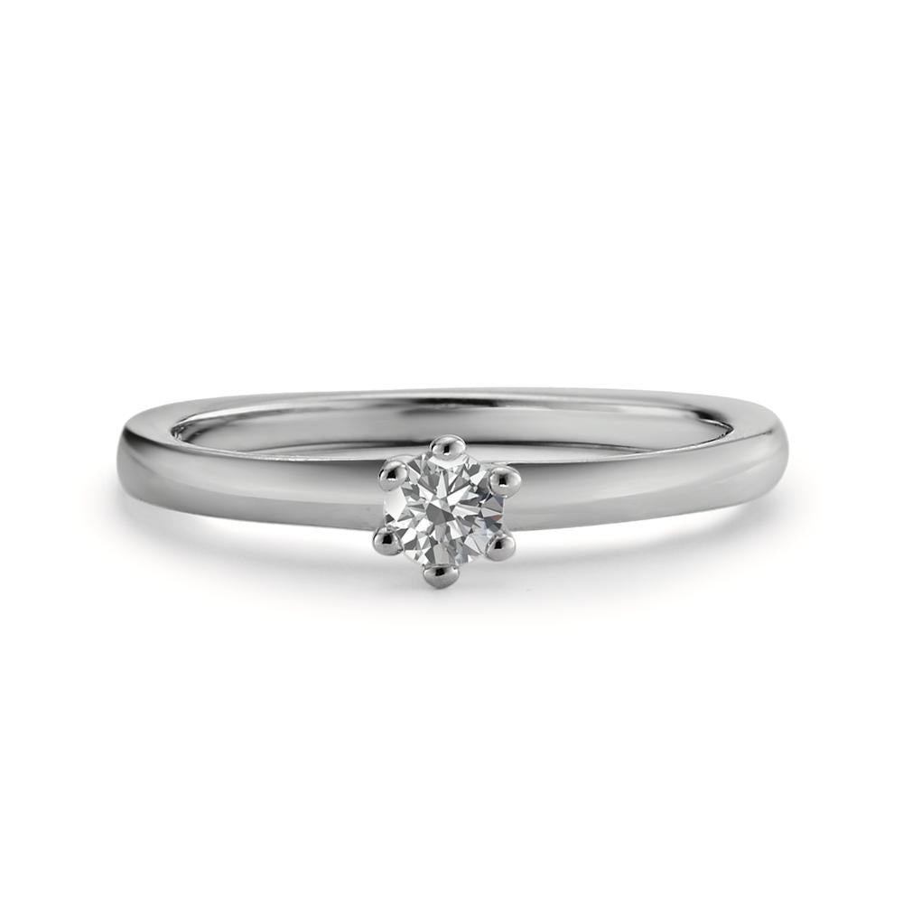 Solitaire ring 950 Platina Diamant 0.15 ct, w-si