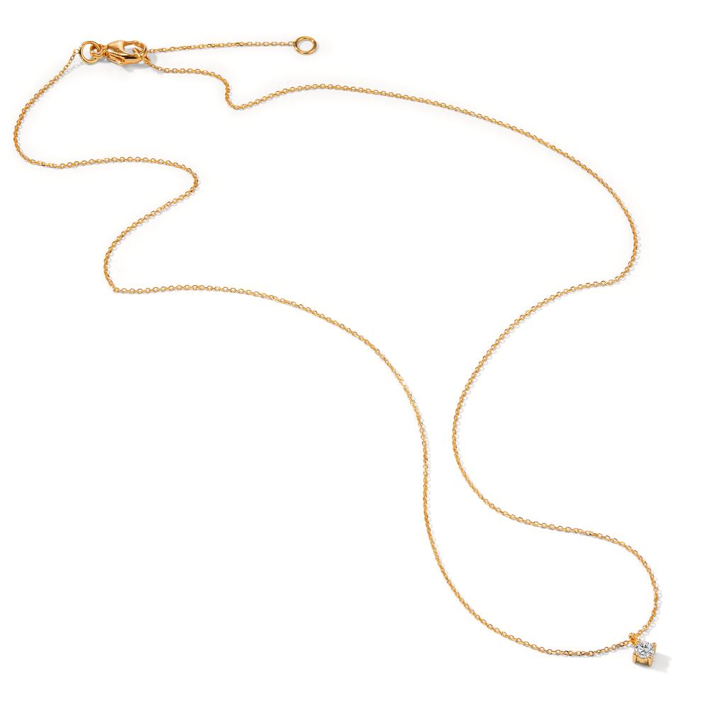 Collier 750/18K geel goud Diamant 0.10 ct, w-si 42-45 cm