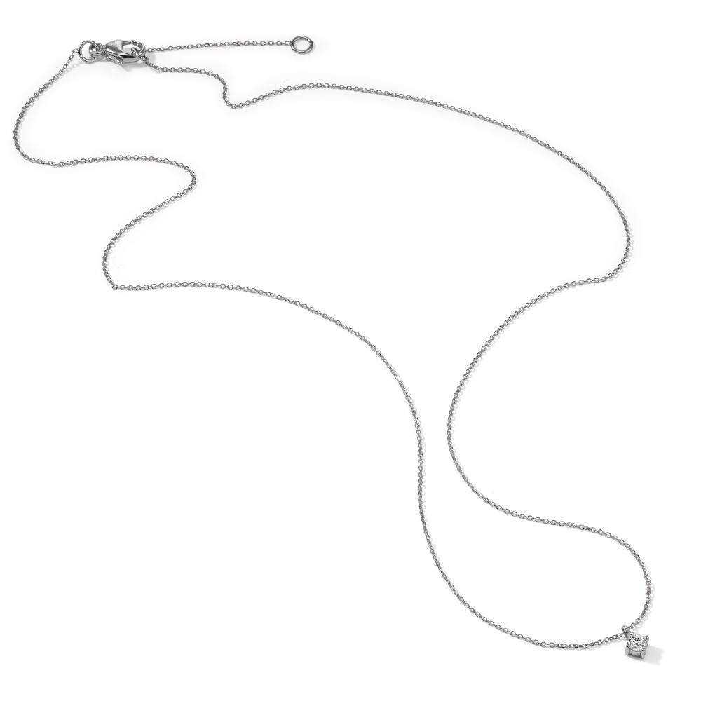 Collier 375/9K witgoud Zirkonia 42-45 cm