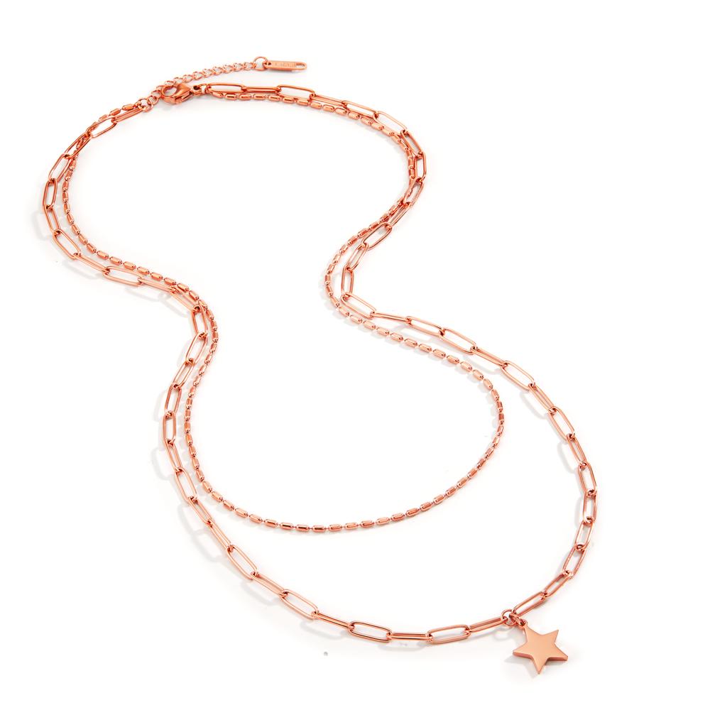 Collier Roestvrijstaal Rosé IP-gecoat Ster 42-45 cm