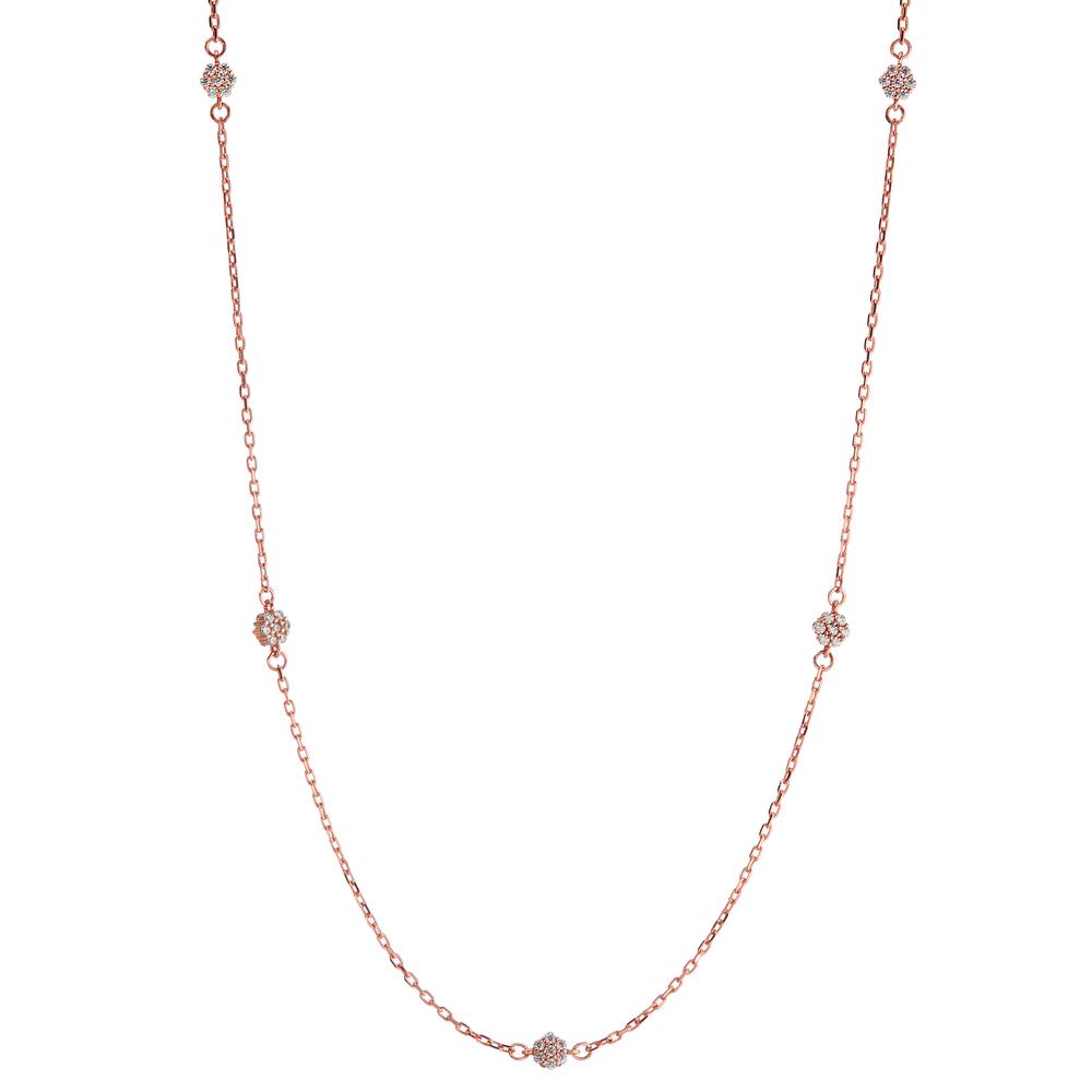 Collier 585/14K rood goud Zirkonia 35 Steen 42-45 cm