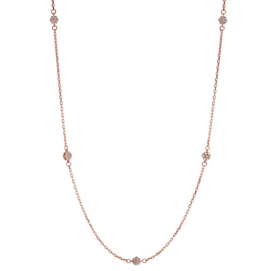 Collier 585/14K rood goud Zirkonia 35 Steen 42-45 cm