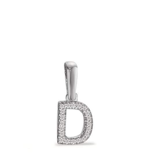 Hanger 585/14 krt witgoud Diamant 0.03 ct, w-si