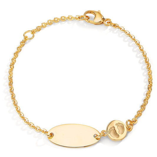 Graveer armband 375/9K geel goud Voeten 12-14 cm