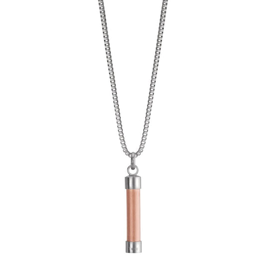 Collier met hanger Roestvrijstaal Rosé IP-gecoat 60 cm