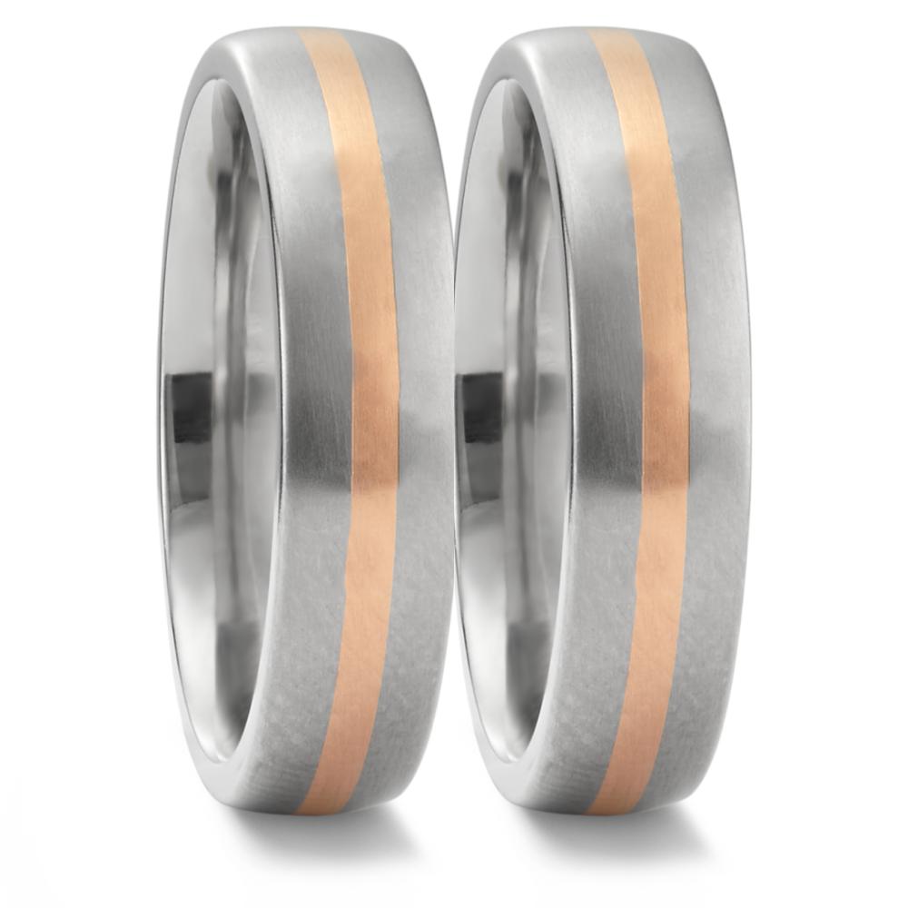 Ring Titanium, 750/18 krt rood goud