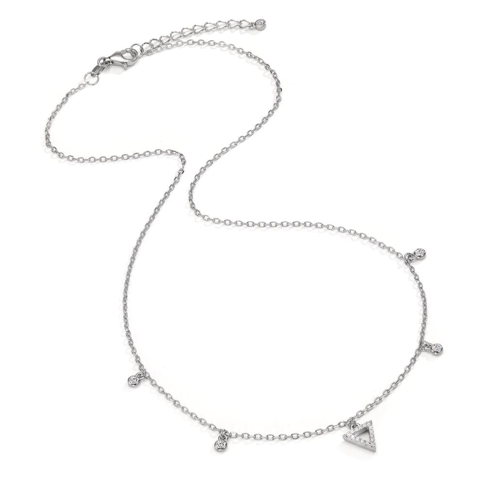 Collier Zilver Zirkonia Gerhodineerd 42-45 cm