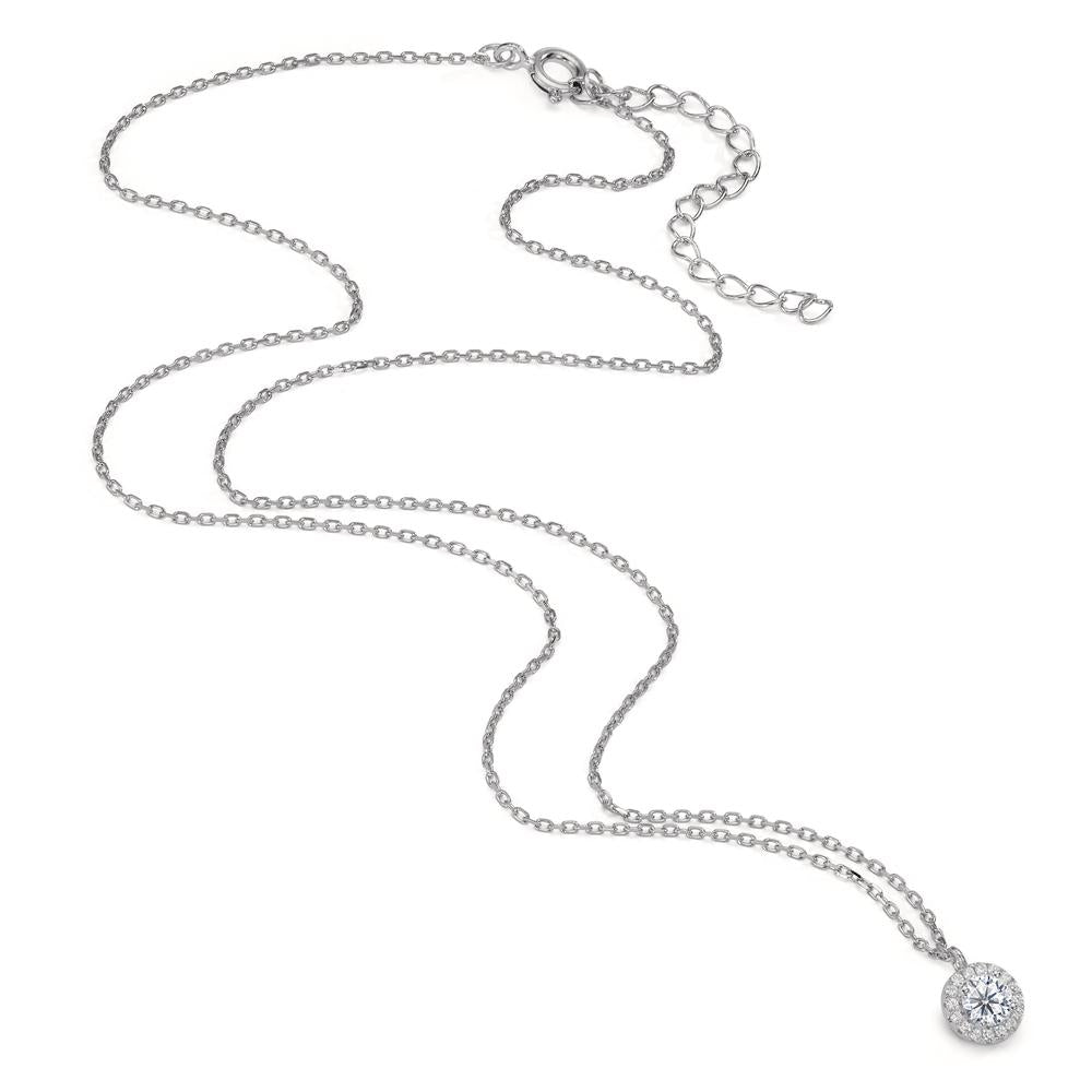 Collier Zilver Zirkonia Gerhodineerd 42-45 cm