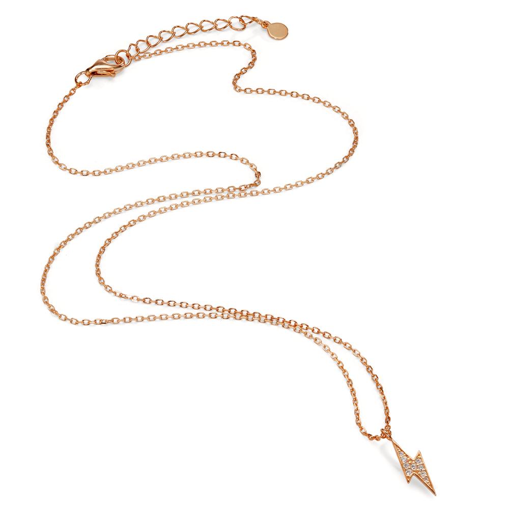 Collier Zilver Zirkonia Rosé Verguld 42-45 cm