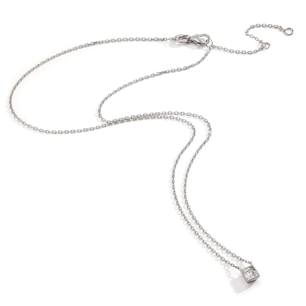 Collier Zilver Zirkonia Gerhodineerd 40-45 cm