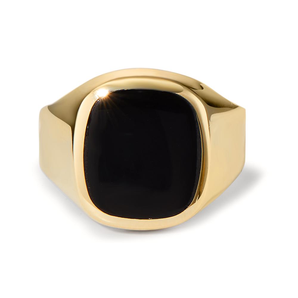 Ring 375/9 krt geel goud Onyx