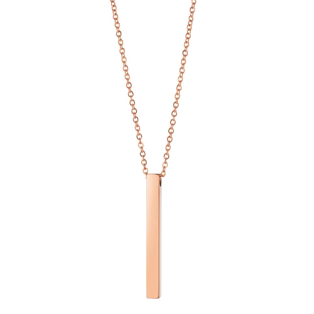 Collier met hanger Roestvrijstaal Rosé IP-gecoat 50-55 cm