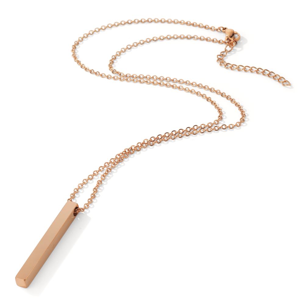 Collier met hanger Roestvrijstaal Rosé IP-gecoat 50-55 cm