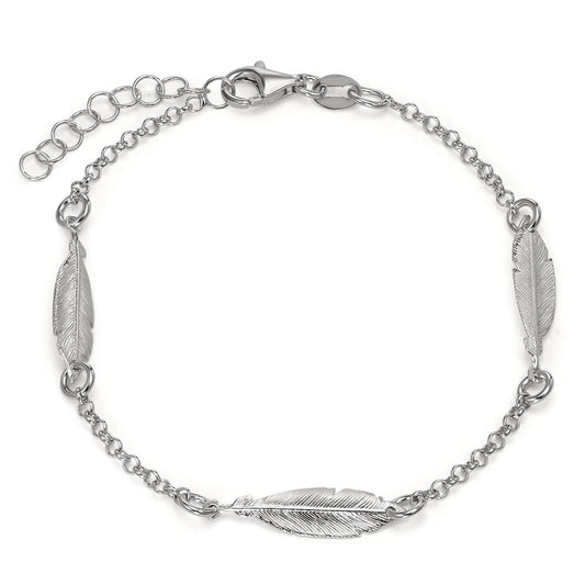 Armband Zilver Gerhodineerd Veer 17-19 cm