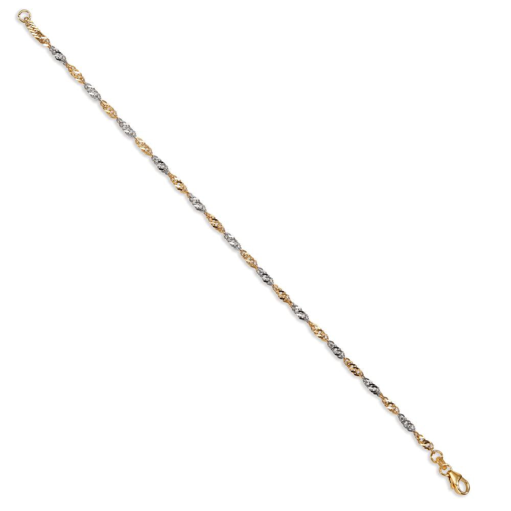 Armband 585/14 krt geel goud, 585/14 krt witgoud 17.5 cm Ø2.3 mm