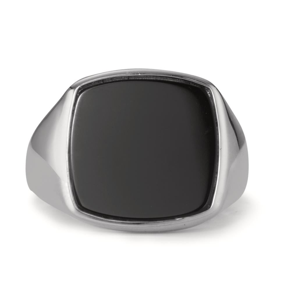 Ring Zilver Onyx Gerhodineerd