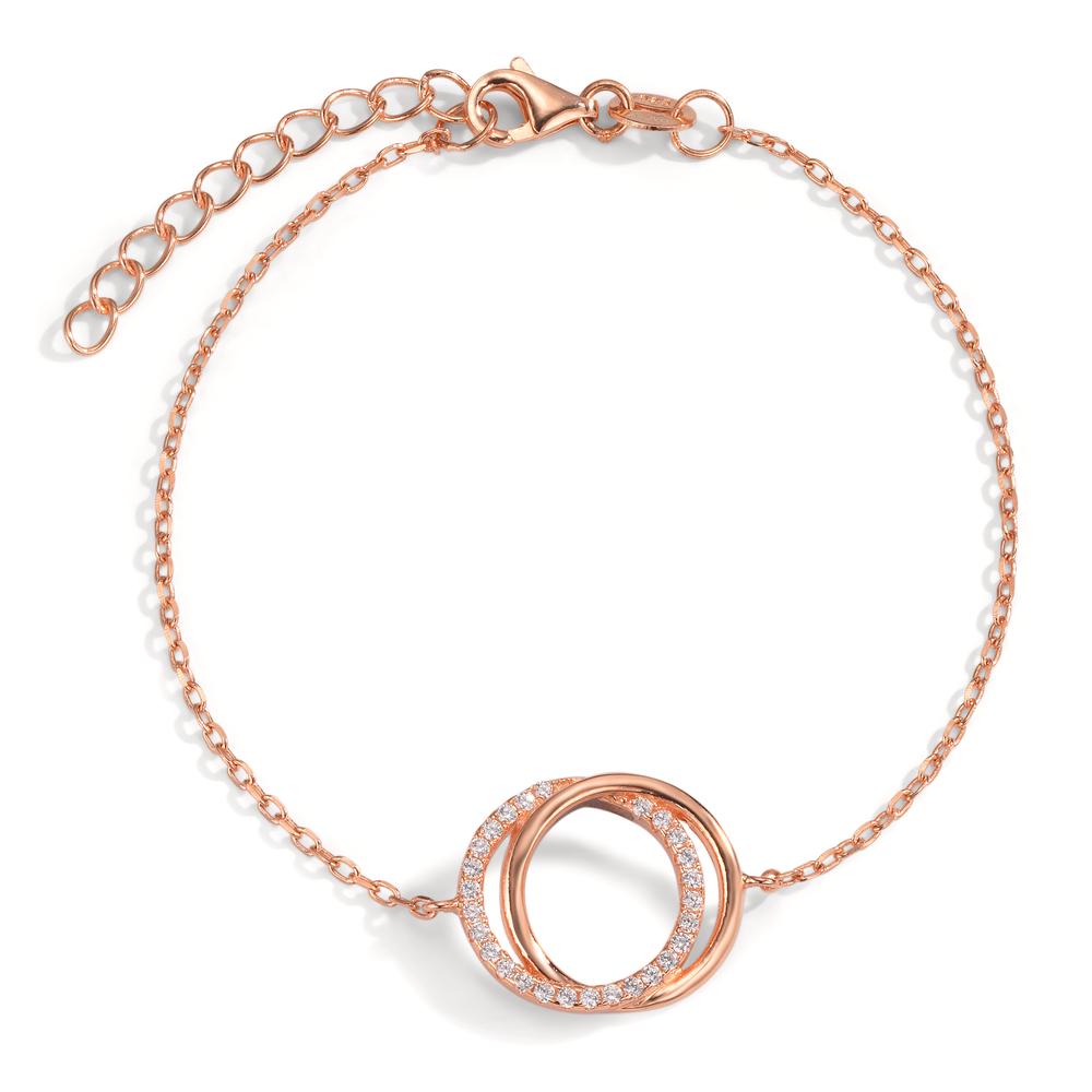 Armband Zilver Zirkonia Rosé Verguld 16-19 cm