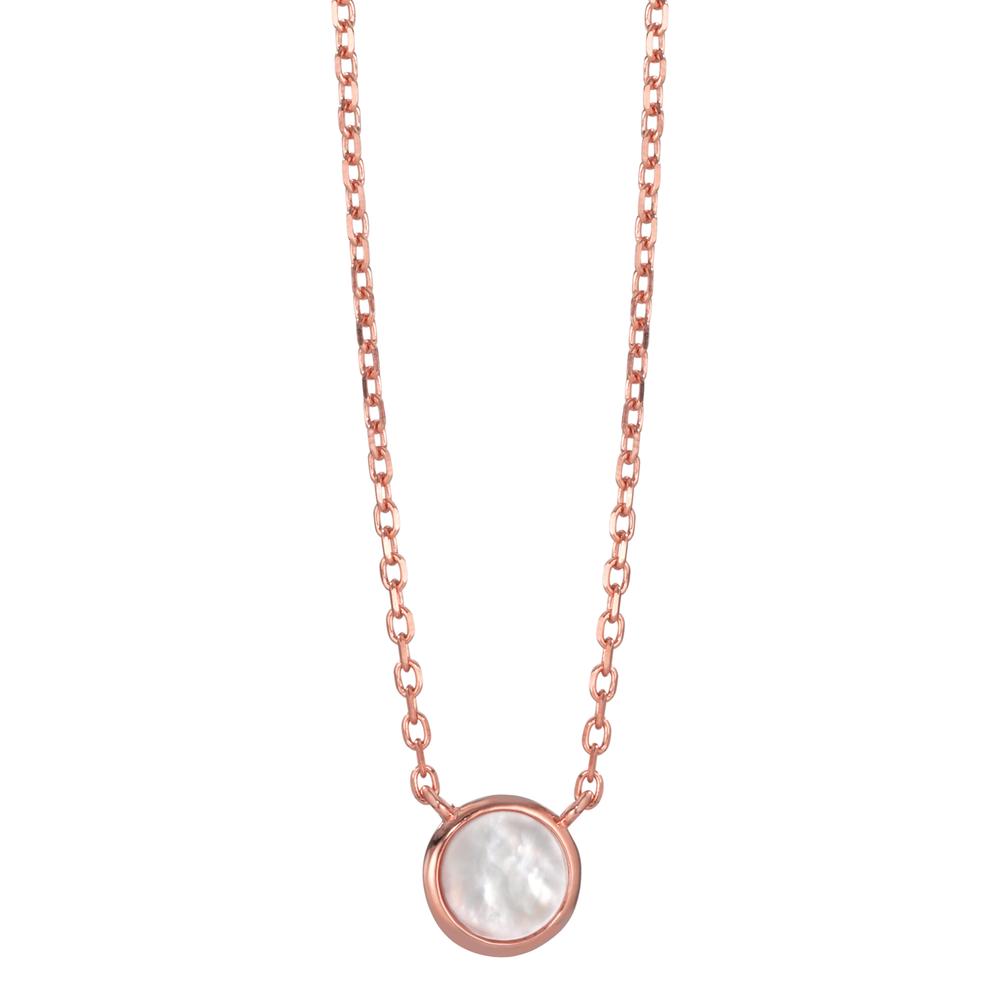 Collier Zilver Rosé Verguld Parelmoer 40-45 cm Ø8 mm