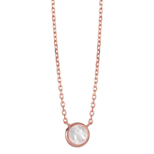 Collier Zilver Rosé Verguld Parelmoer 40-45 cm Ø8 mm