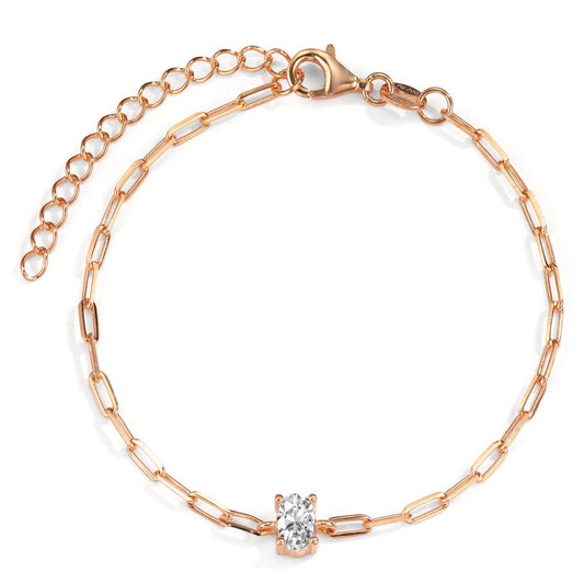 Armband Zilver Zirkonia Rosé Verguld 15.5-19 cm