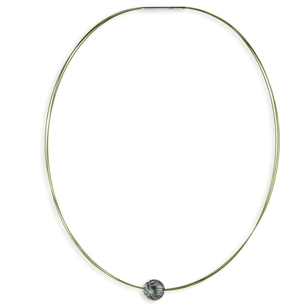 Collier Roestvrijstaal Groen IP-gecoat Tahiti Parel 42 cm