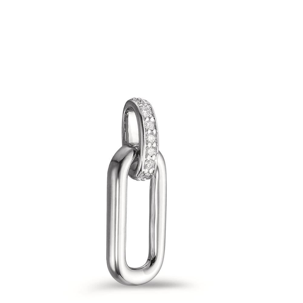 Hanger 375/9 krt witgoud Diamant 0.035 ct, 7 Steen, w-si