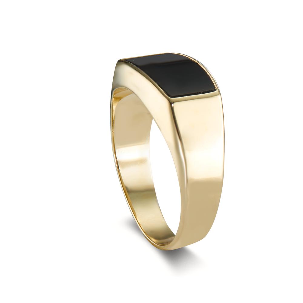 Ring 375/9 krt geel goud Onyx