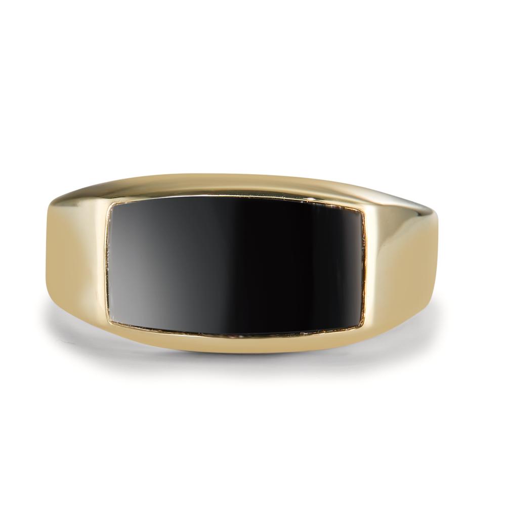 Ring 375/9 krt geel goud Onyx