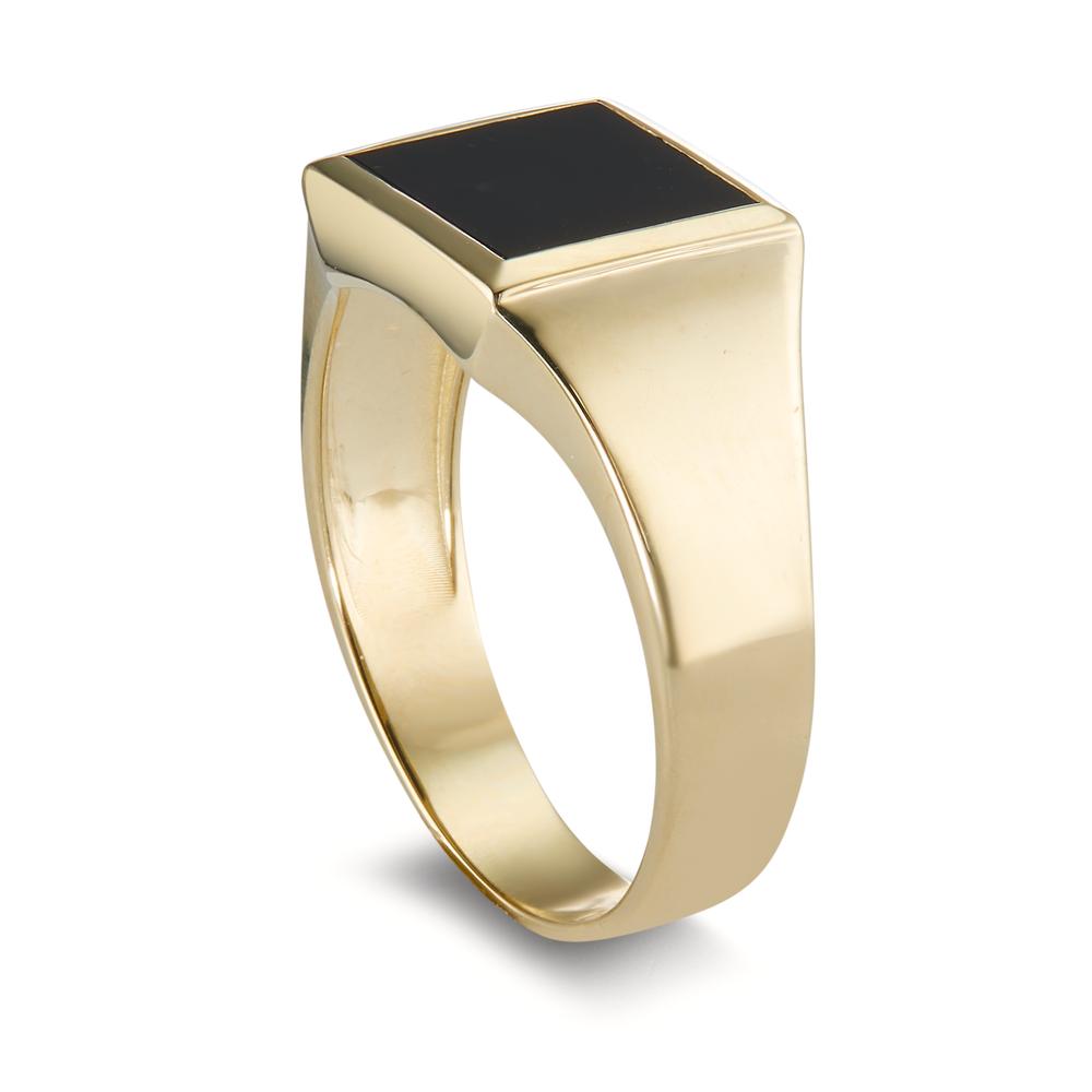 Ring 375/9 krt geel goud Onyx