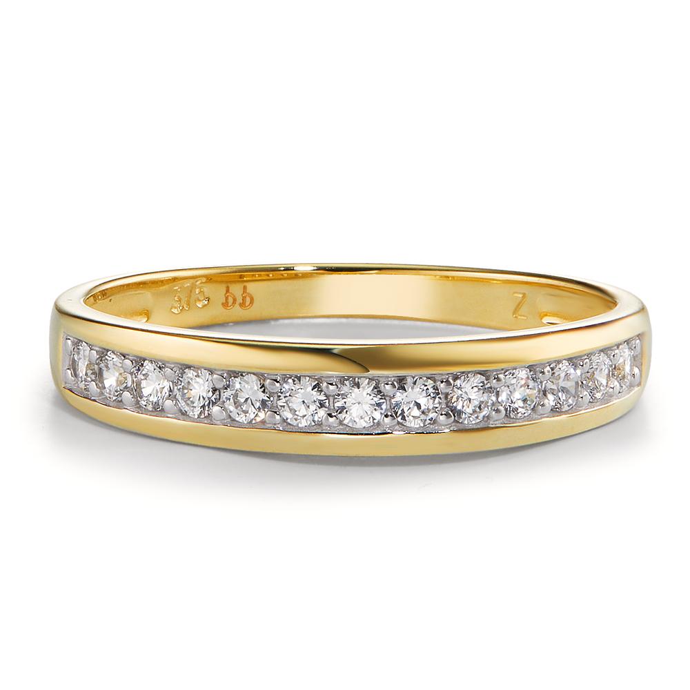 Memory ring 375/9K geel goud Zirkonia 13 Steen