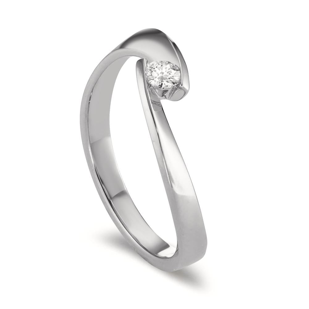 Ring 750/18K krt witgoud Diamant 0.09 ct, w-si