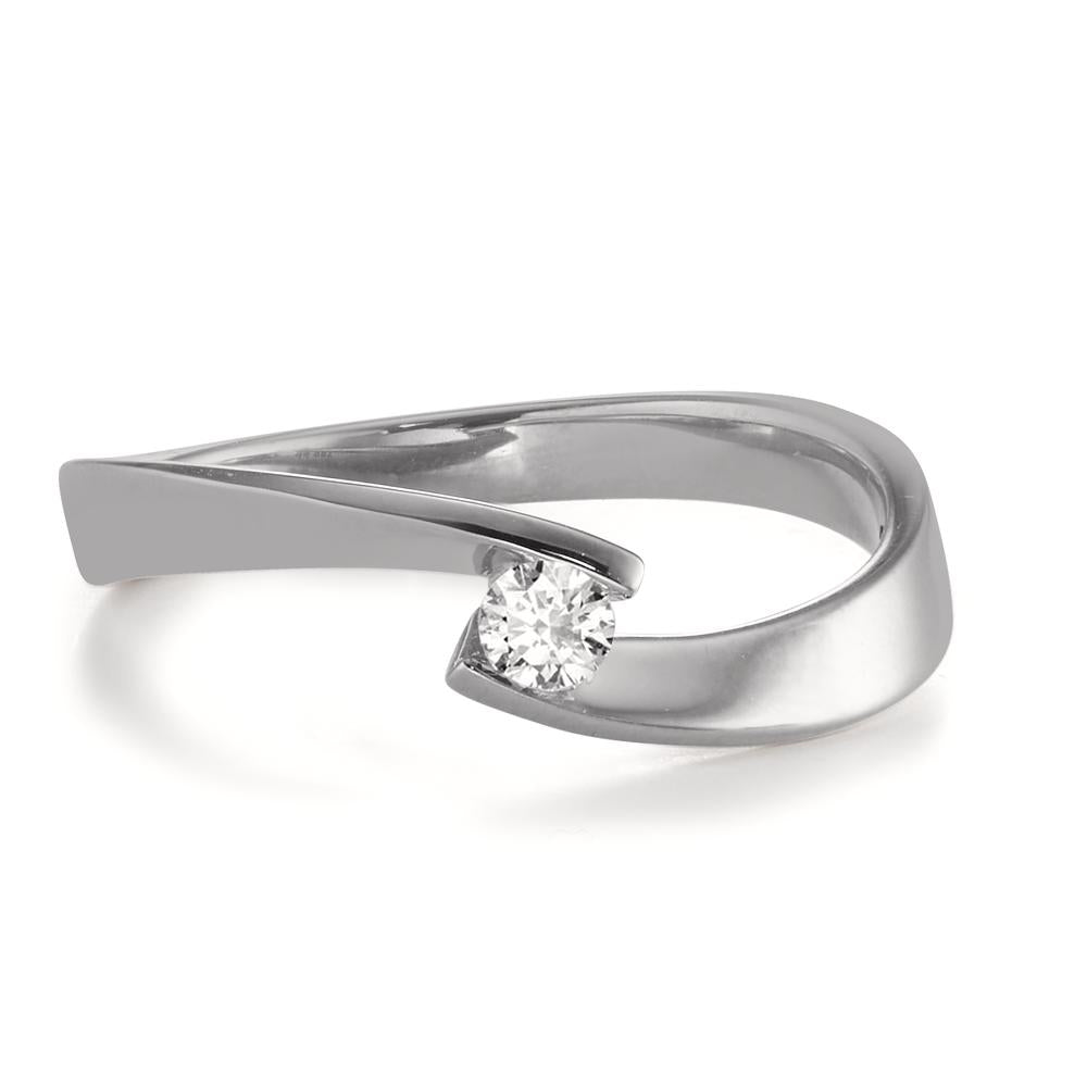 Ring 750/18K krt witgoud Diamant 0.13 ct, w-si