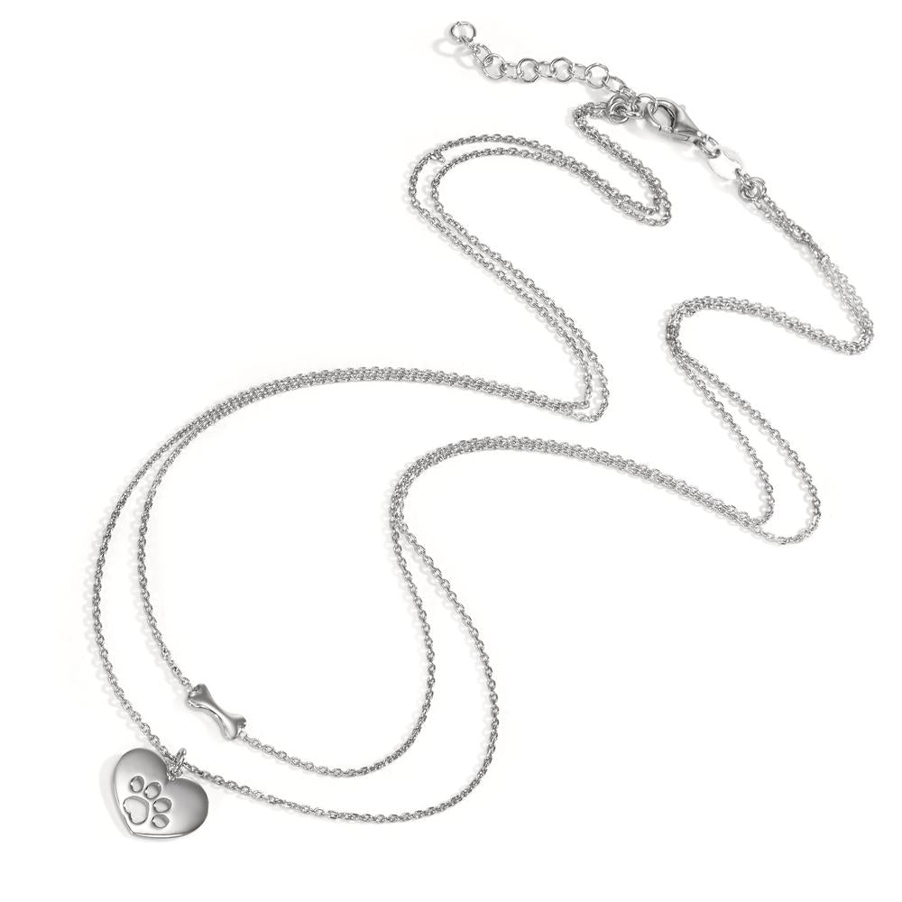 Collier Zilver Gerhodineerd Poot 42-45 cm