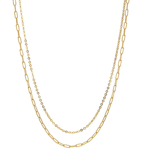 Collier 750/18 krt geel goud 42 cm