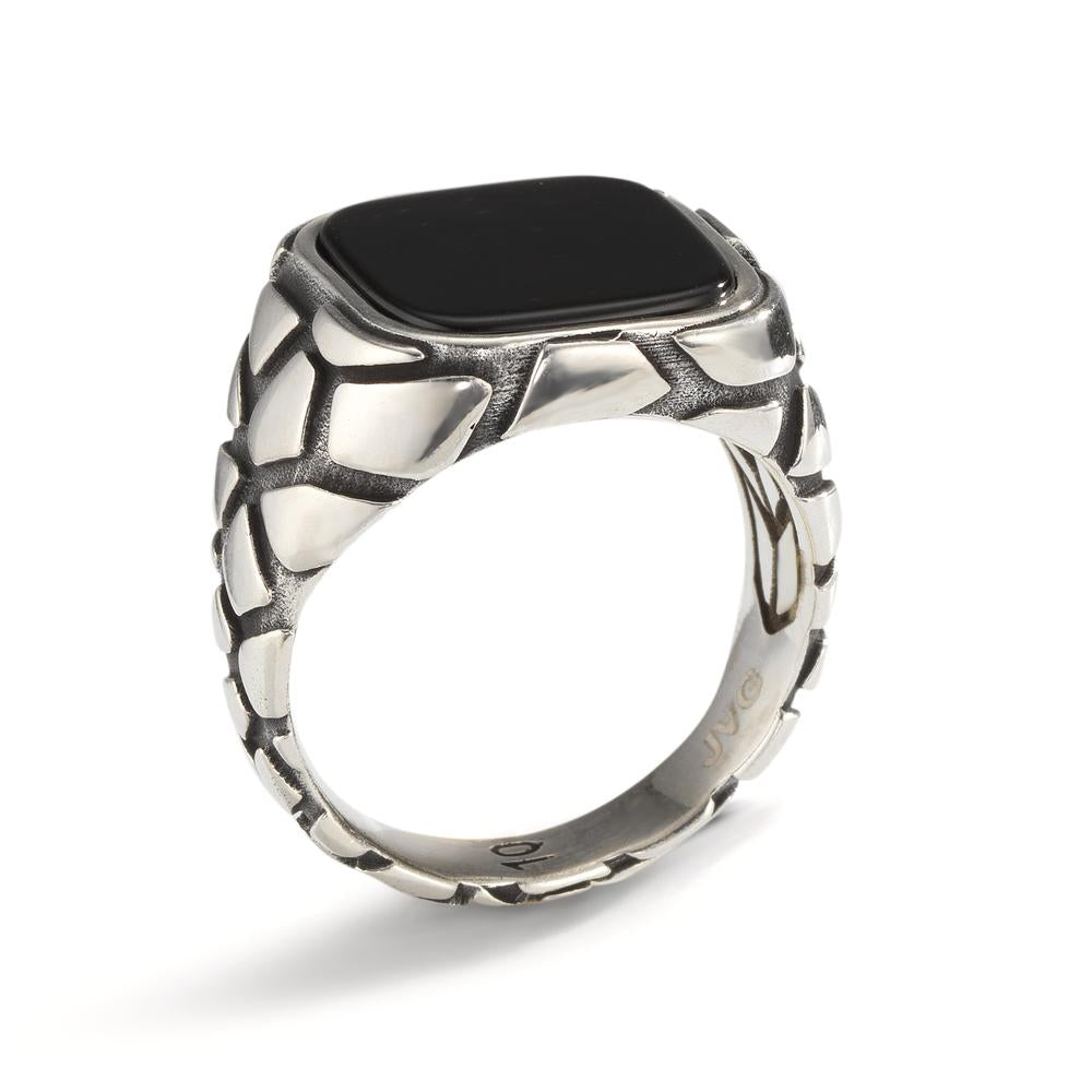 Ring Zilver Onyx Gepatineerd