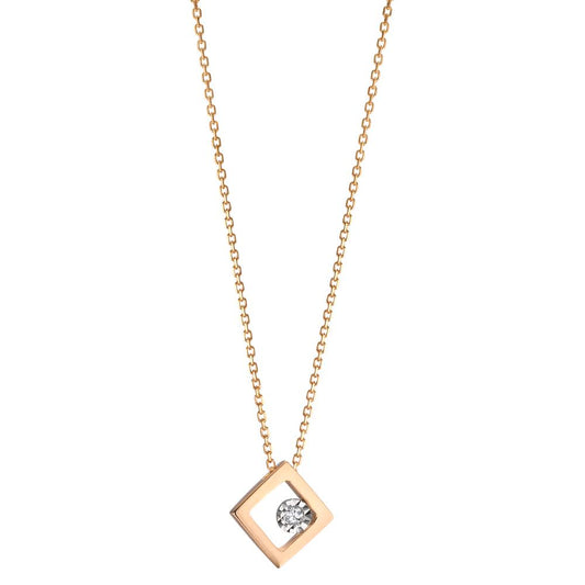 Collier 750/18K geel goud Diamant 0.008 ct, w-si 40-42 cm