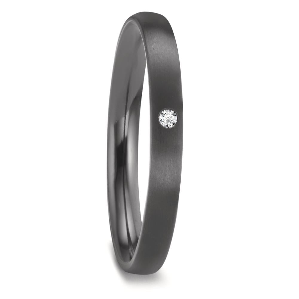 Partnerring Zirkonium Diamant 0.02 ct, w-si