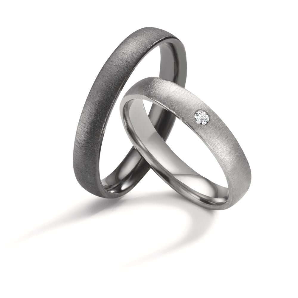 Partnerring Zirkonium Diamant 0.03 ct, w-si