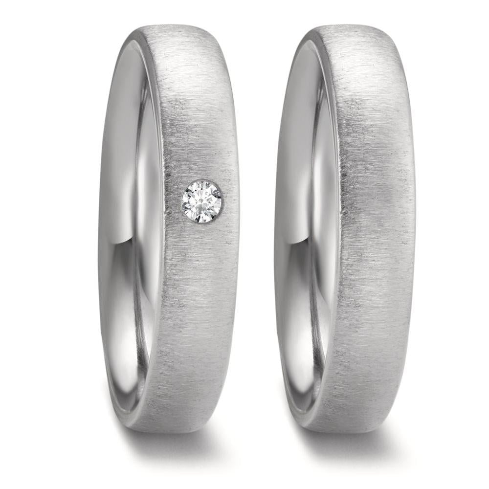 Partnerring Zirkonium Diamant 0.03 ct, w-si