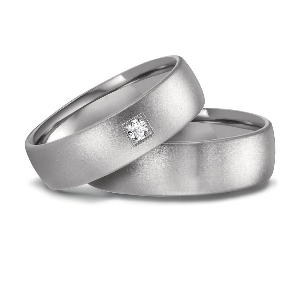 Partnerring Zirkonium Diamant 0.05 ct, w-si