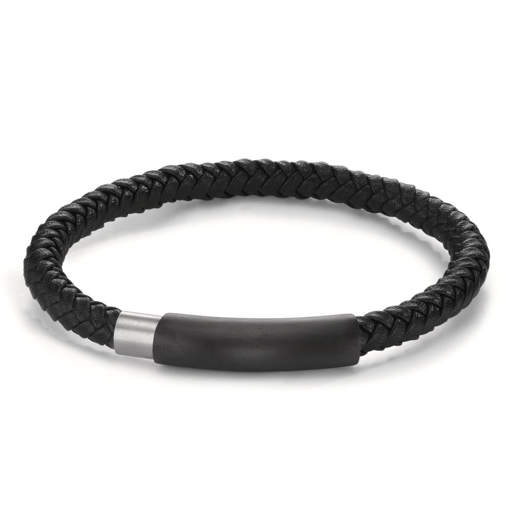 Armband Roestvrijstaal Zwart IP-gecoat 19.5 cm Ø6.5 mm