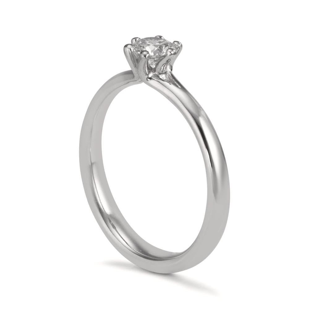 Solitaire ring 950 Platina Diamant 0.30 ct, w-si, GIA