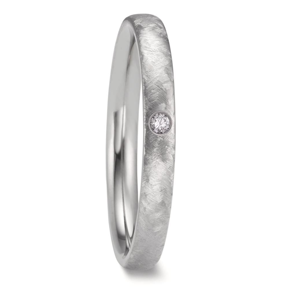 Partnerring Zirkonium Diamant 0.03 ct, w-si