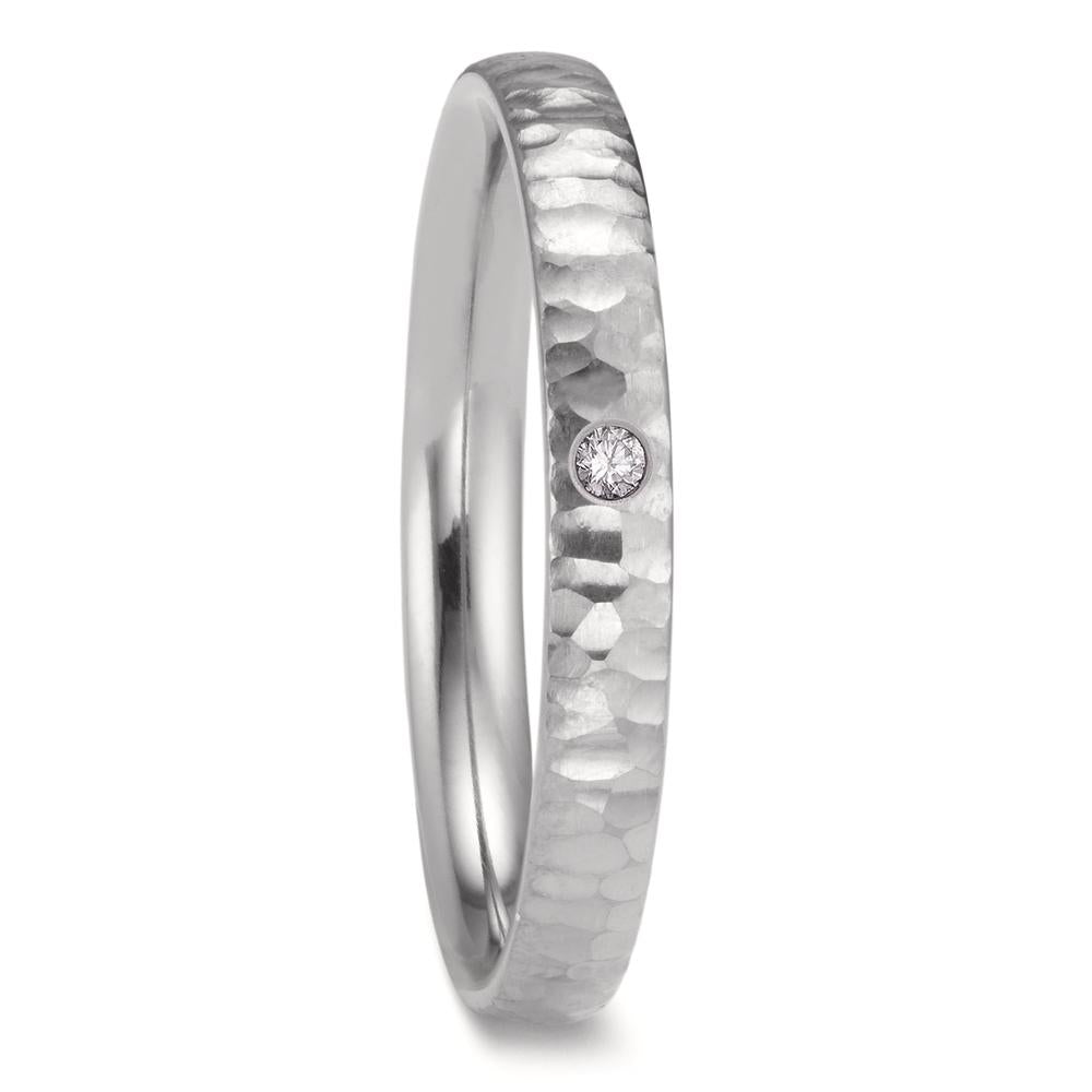 Partnerring Zirkonium Diamant 0.02 ct, w-si