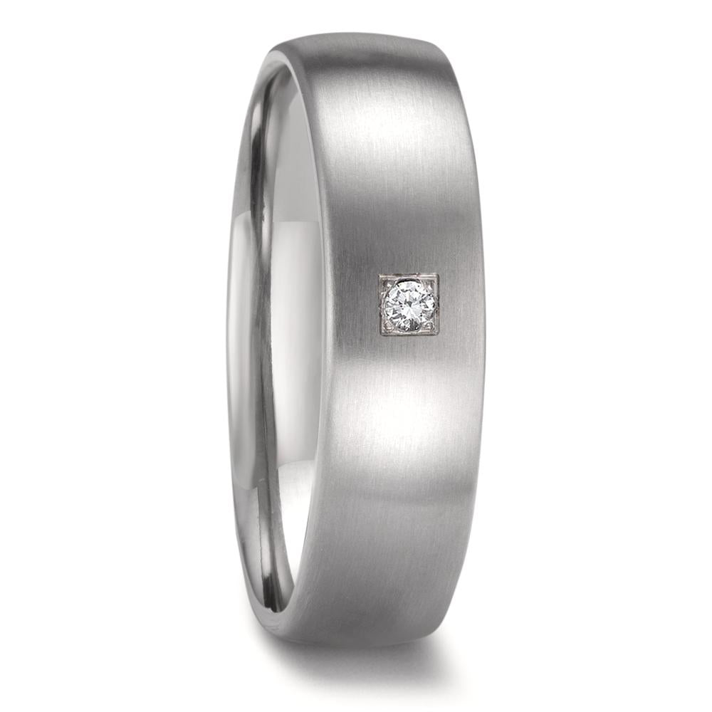 Partnerring Zirkonium Diamant 0.05 ct, w-si