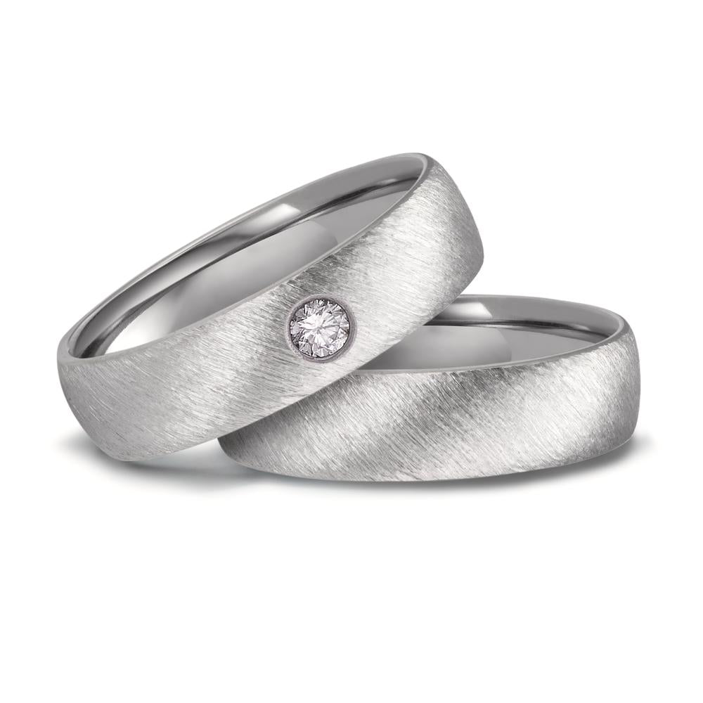 Partnerring Zirkonium Diamant 0.05 ct, w-si